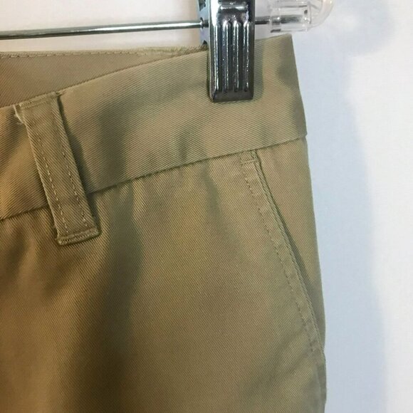 Lands' End Junior Women's Cropped Pants Cotton Khaki Tan Belt Loops Sz 5 Uniform - Picture 5 of 16
